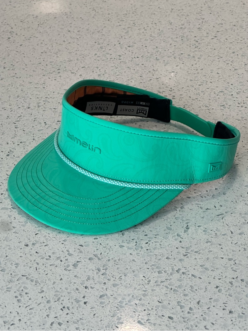 Melin Men's Coast Links Hydro Visor in Neo Aqua Green Classic Fit